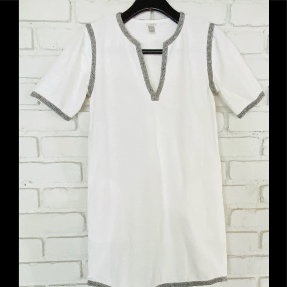 ⭐️🎉3 items for $30 🎉 J Crew Knit Tunic Dress Marled Trim with pockets